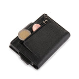 Porta Tarjetas de Crédito con Monedero Roncato Piel – Negro