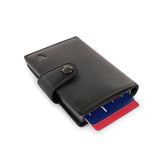 Porta Tarjetas de Crédito con Monedero Roncato Piel – Negro