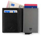 Porta Tarjetas y Efectivo Roncato Piel – Negro