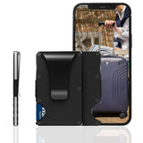 Tarjetero Metálico Rfid Con Clip Para Billetes