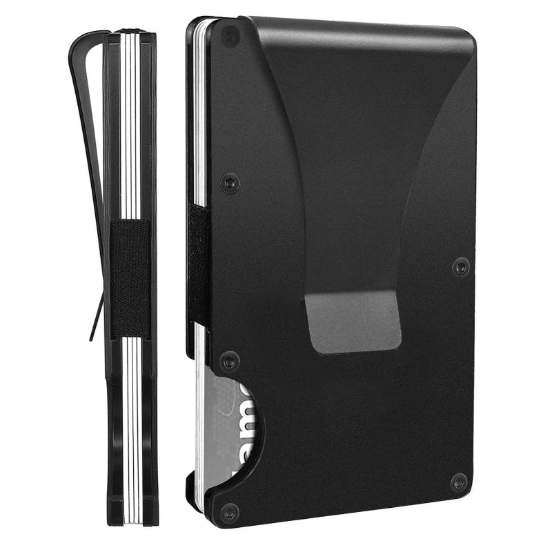 Tarjetero Metálico Rfid Con Clip Para Billetes