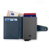 Porta Tarjetas de Crédito con Monedero Roncato Piel – Azul