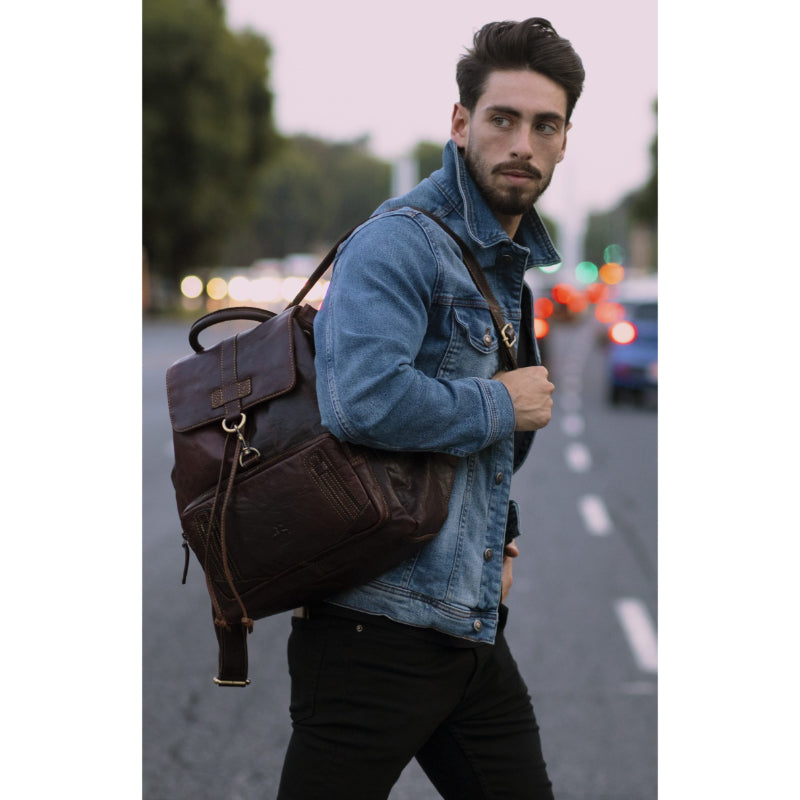 Mochila Unisex Piel 6114